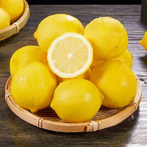 四川安岳黄柠檬5斤新鲜水果奶茶店专用皮薄一级香水甜柠檬无籽青6
