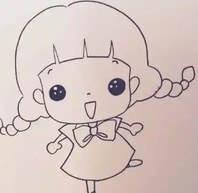 可爱卡通女孩简笔画图片精选可爱人物简笔画女生图片可爱的小女孩简笔