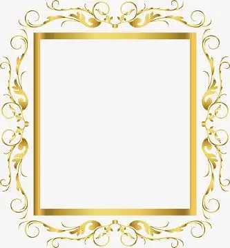 矢量图金色花边相框