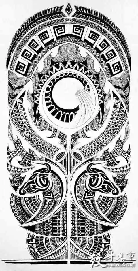 玛雅图腾纹身玛雅图腾纹身手稿玛雅图腾纹身手稿图案