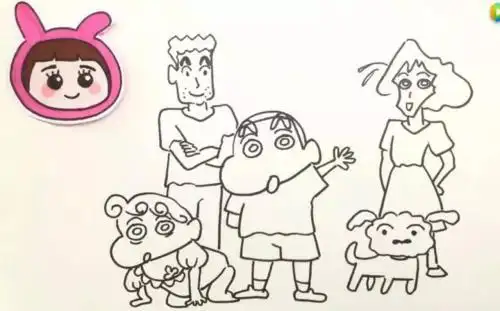 动漫绘画馆-蜡笔小新幸福一家人