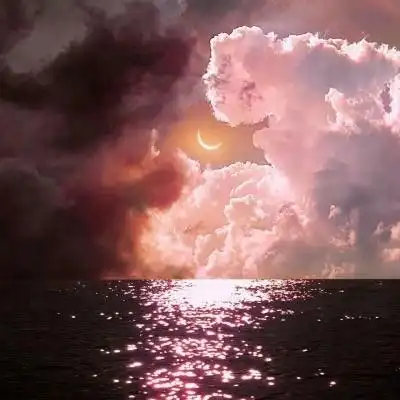 晚霞天空云朵唯美头像,风景头像图片-回车桌面