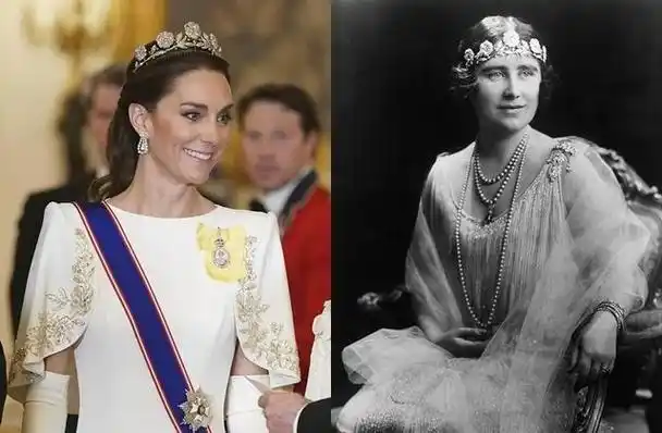 凯特王妃靠"消失近百年玫瑰王冠"展现东道主气势