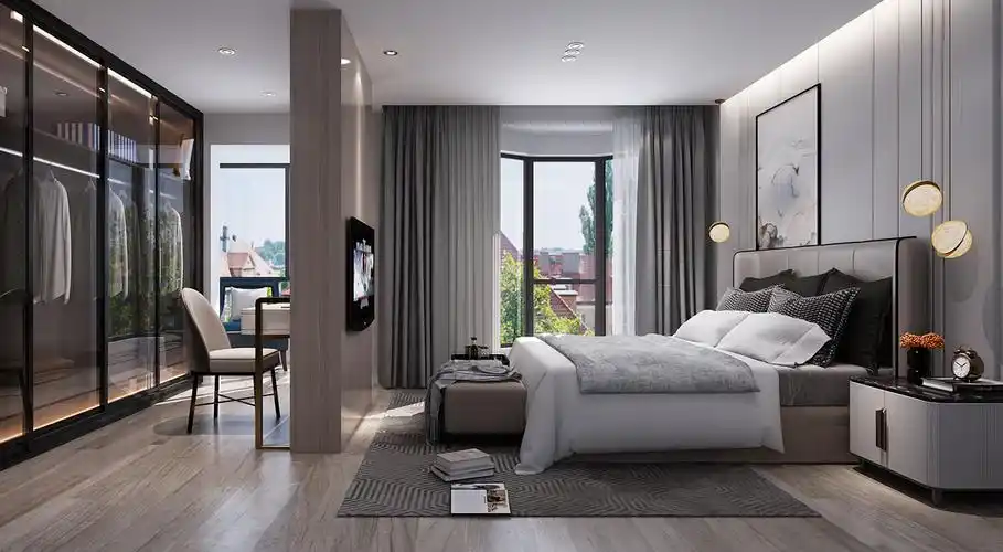 260㎡公寓现代极简风格装修效果图_极家精装