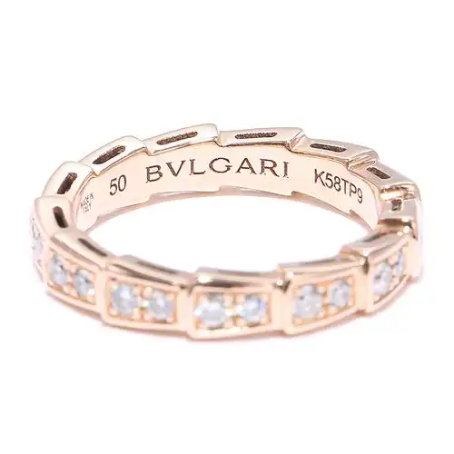 bvlgari(宝格丽) serpenti系列18k金镶钻戒指50#ch