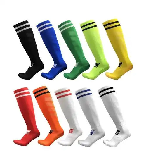菲凡阁儿童足球袜足球球袜长筒毛巾底训练儿童成人男童袜子长袜薄款