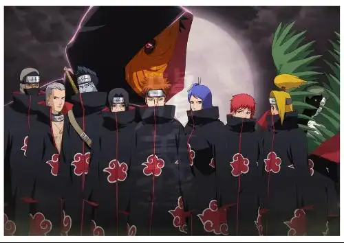 谁有火影忍者里晓的合影图片