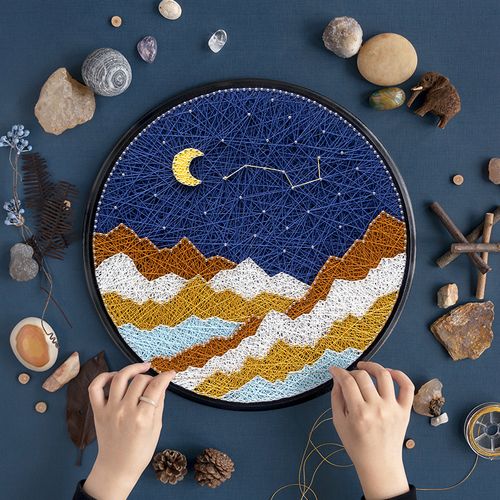 弦丝画线画画绕钉子解闷包解闷成人材料礼物制作diy