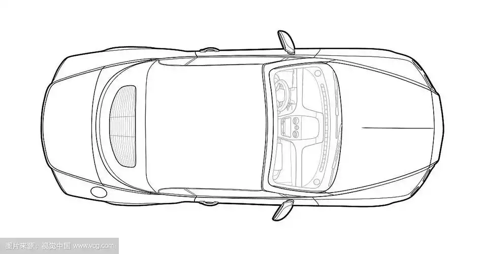 汽车从俯视图平设计自动