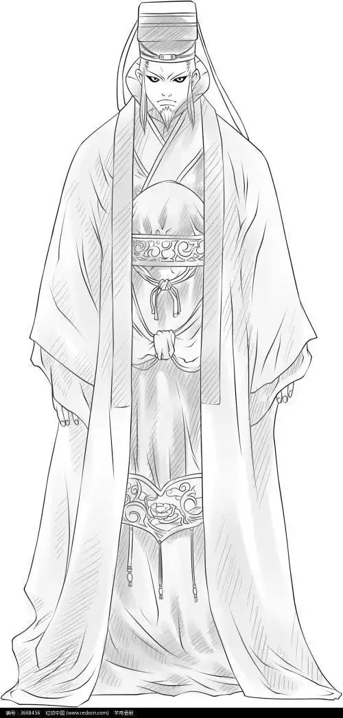 男士古装衣服简笔画