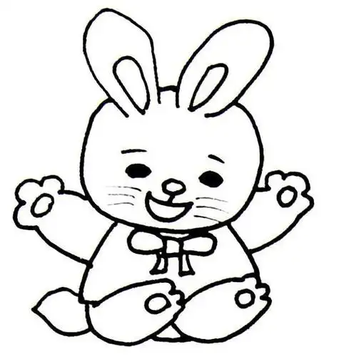 幼儿园动物简笔画兔
