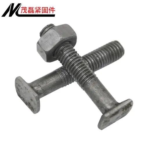 建筑扣件螺栓 国标建筑扣件用扁头螺丝4.8级本色丁字丝质量保证