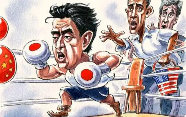 "美国快看,我打中国了哦!"安倍又成了日本讽刺漫画的男主角(多图)