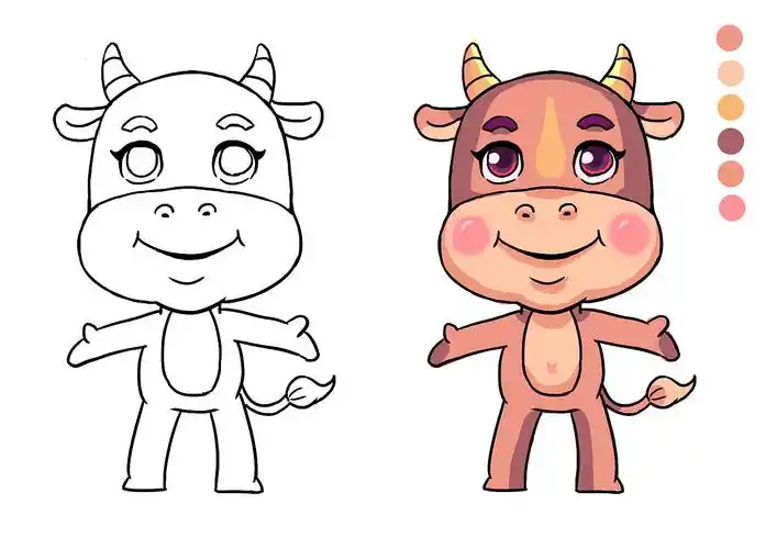 卡通小牛吉祥物设计,纯原创北京|插画师溜溜的阿星163102年前