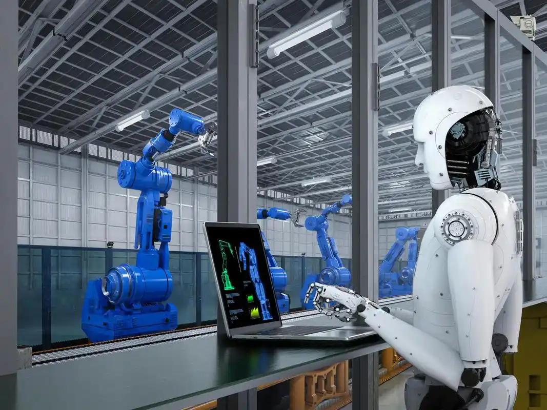 在工厂中使用笔记本的渲染机器人