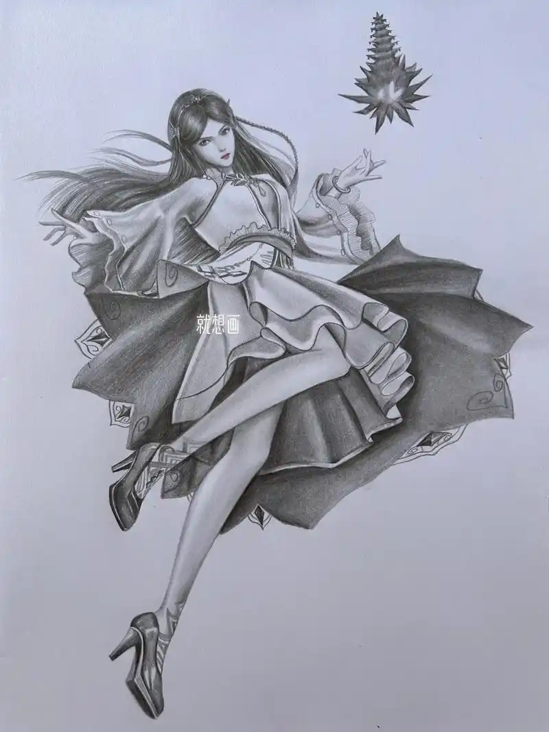 斗罗大陆宁荣荣详细画过程.