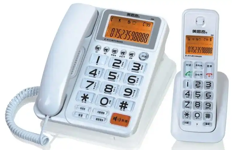美思奇502有线固定子母电话机白色