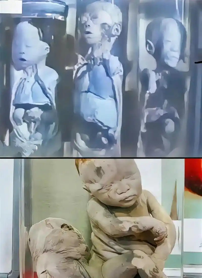 福尔马林浸泡的婴儿人体标本 - 抖音