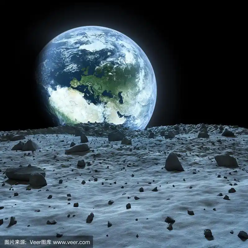 从月球上看地球.