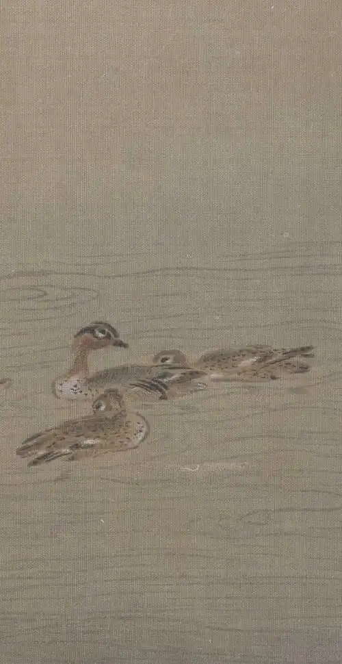 北宋马远梅石溪凫图