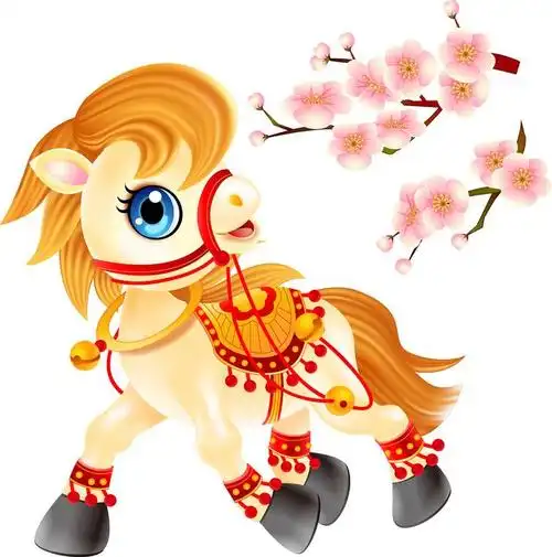 生肖马,一种充满活力和冲劲的动物,代表着成功和进步的追求.