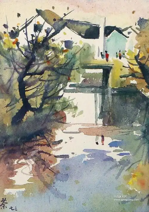 吴冠中是我国当代著名的画家,油画家,他绘画技巧丰富,熟练的掌握各