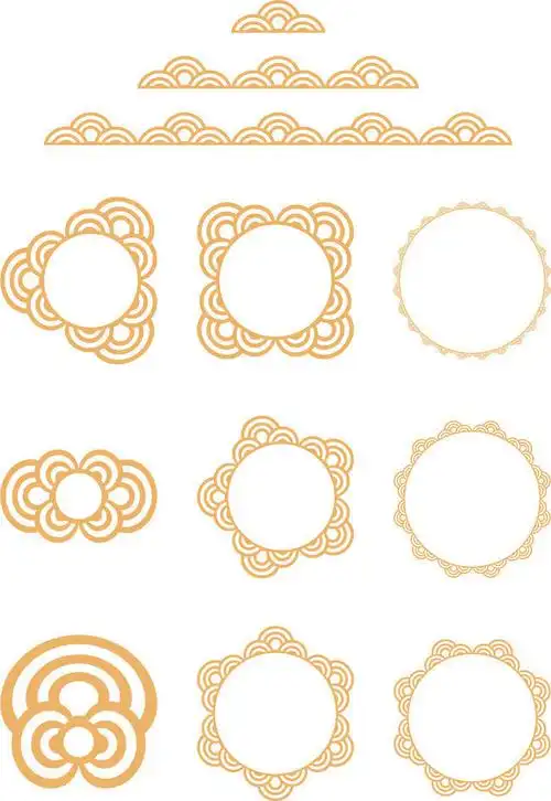 中式古典花纹图案元素