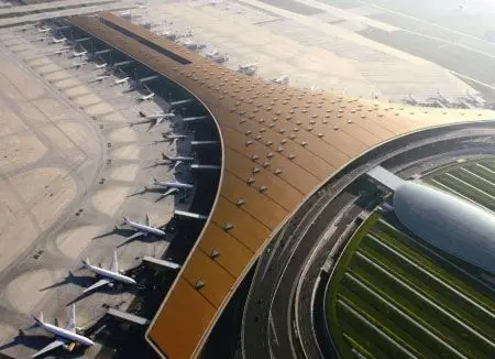 图为首都机场t3航站楼