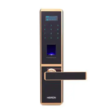 黑龙heron指纹锁 a5022 家用电子锁 防盗门智能指纹锁 红古铜 光学