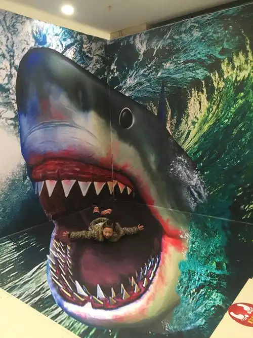 北京3d立体画3d墙地结合之【大鲨鱼】作品展