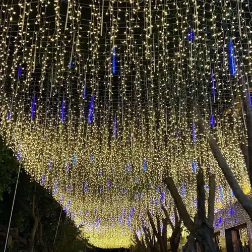 新年冰满天星条闪灯小低压led彩灯户外串24v窗帘装饰灯灯灯灯防水