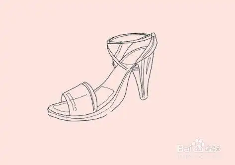 如何画高跟凉鞋
