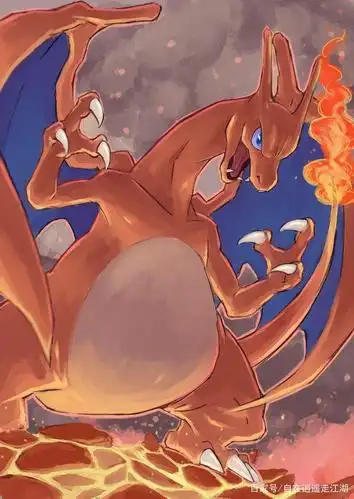 神奇宝贝:喷火龙mega进化后超帅气,但一开始还是萌萌的小火龙