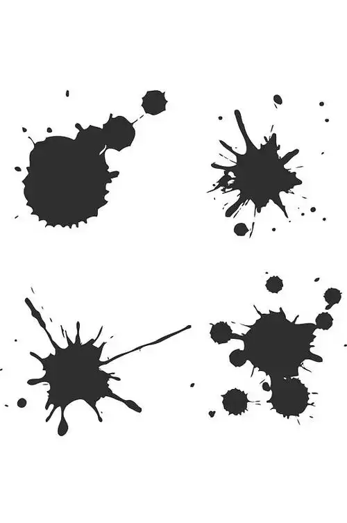 水墨点中国风飞溅墨水滴免扣元素