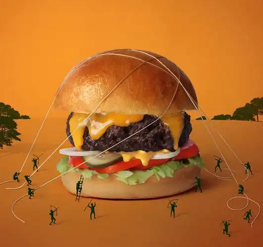 汉堡不只是快餐,在创意设计微小万眼中还是艺术品哟