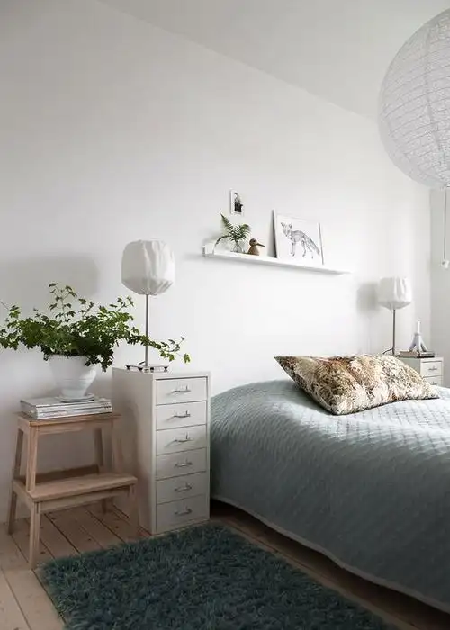 文艺小清新北欧风格小户型二居装修效果图