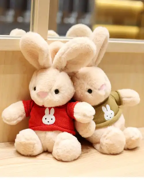 可爱小兔子公仔兔玩偶小兔兔毛绒玩具安抚兔布娃娃送女友生日礼物