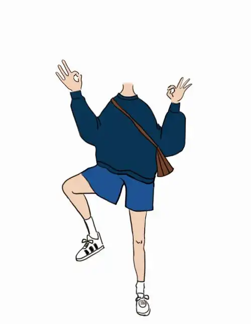 无头单人抠图素材