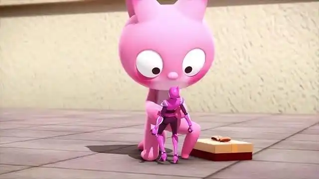 迷你特工队x:露西从楼上掉下来被罗伊接住,她居然脸红害羞了!