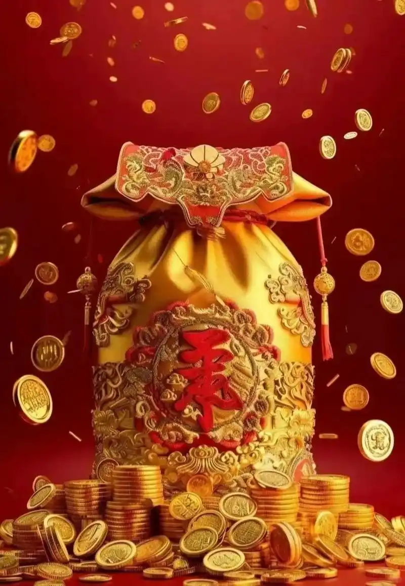 壁纸分享,金色荷包招财,粉色荷包招桃花,我两个都需要