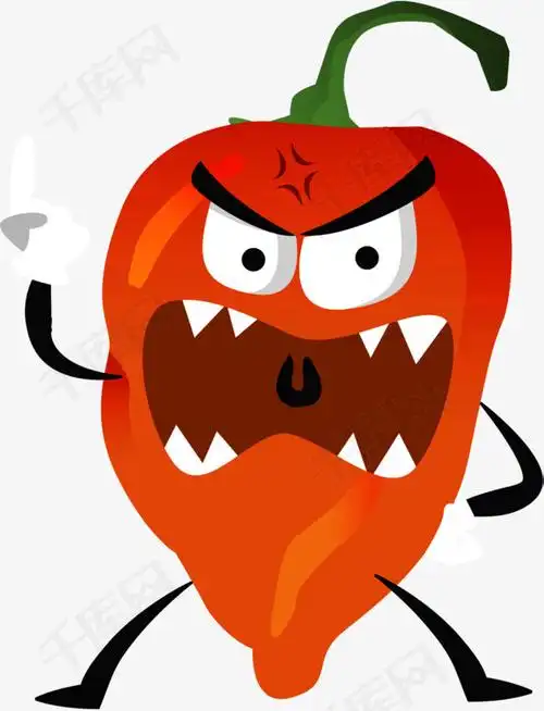 红色卡通人愤怒辣椒素材图片免费下载_高清png_千库网(图片编号