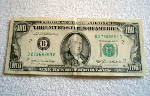 geld 100 dollar