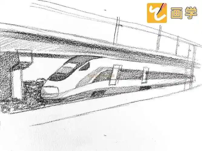 怎么画速写动车绘画教程基建狂魔