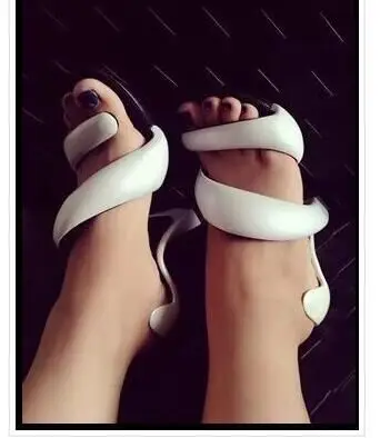 2017夏季新款李小璐同款女鞋无底鞋异形高跟鞋露趾时装女凉鞋婚鞋