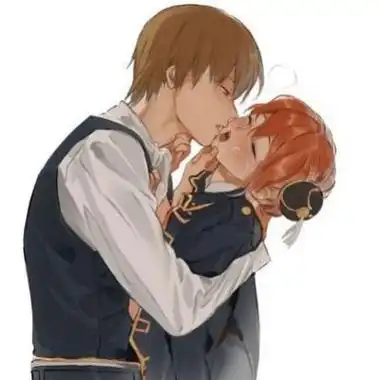 动漫情侣头像一对接吻比较污的一攻一受cp头像一左一右