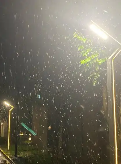 西安城区今晚迎来雨夹雪雁塔区南三环小雪已到你那里下雪了吗