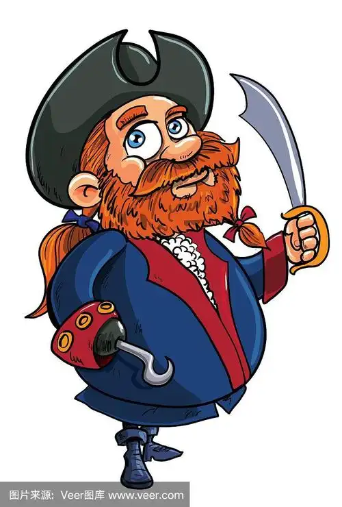卡通的海盗船长