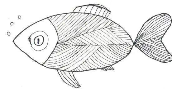 线条中的黑白对比简笔画