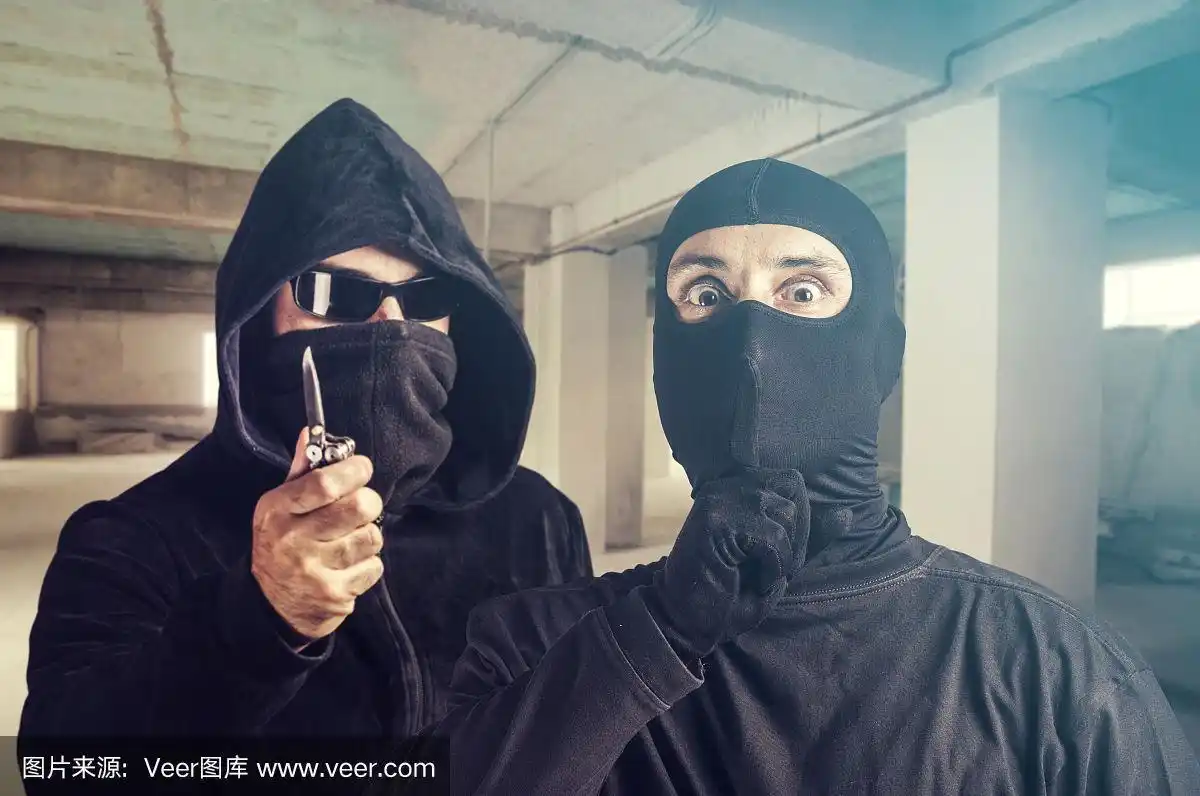 危险的蒙面的罪犯