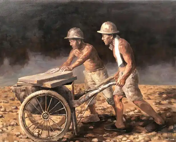 劳作,木林燚, 2019年布面油画 | 衍艺圈 - topart.